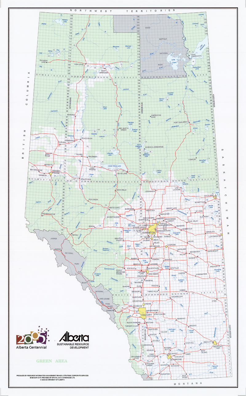 1 2500000 Alberta Map 